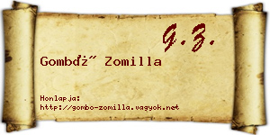 Gombó Zomilla névjegykártya